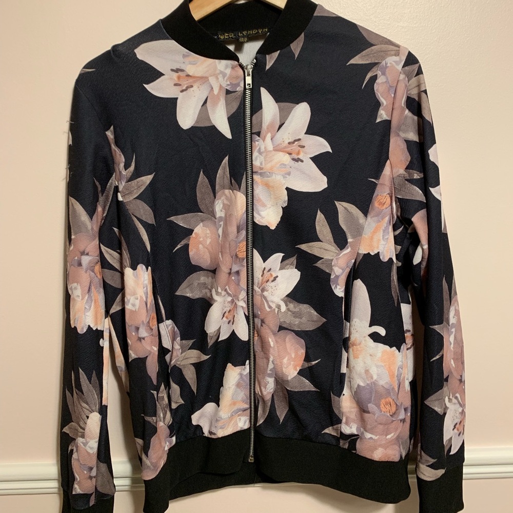 Floral bomber jacket